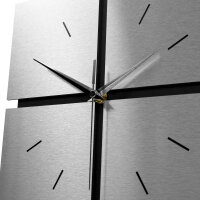 Squares – Designer-Standuhr aus MDF mit Alu, Echtholz oder Steinfurnier