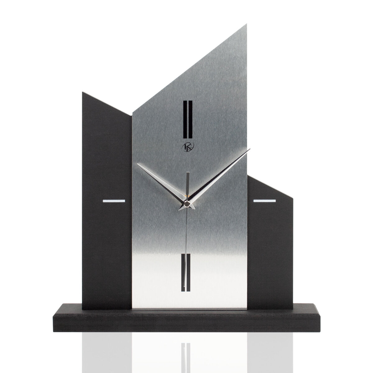 Church – Designer-Standuhr aus MDF mit Alu, Echtholz oder Steinfurnier
