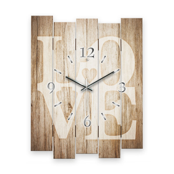 Designer Wanduhr "Love" aus MDF mit...