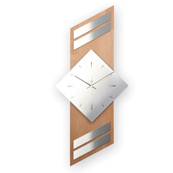 Design-Wanduhr aus Buche Massivholz mit...