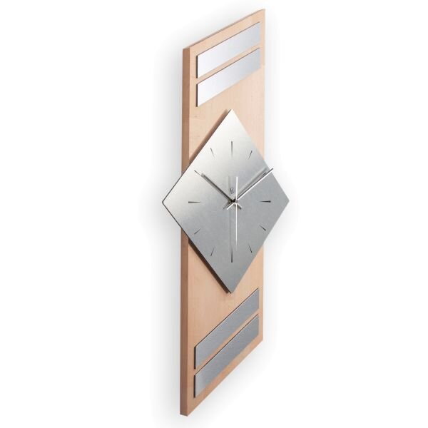 Design-Wanduhr aus Buche Massivholz mit...