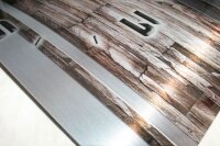 Stone Metallic Designer-Wanduhr mit leisem Uhrwerk aus Alu