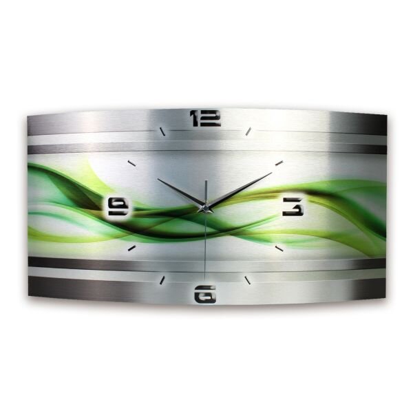 Abstrakt Metallic Designer-Wanduhr mit leisem Uhrwerk aus...
