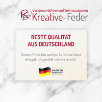 Designer-Wanduhr „Dynamic“ in modernem Metallic-Look leises Funkuhrwerk