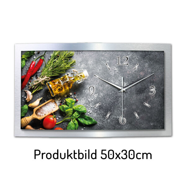 Frische Küche – gewölbte 3D-Wanduhr mit...
