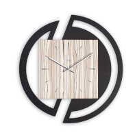 Rondora – Designer-Wanduhr aus MDF mit Alu, Echtholz oder Steinfurnier