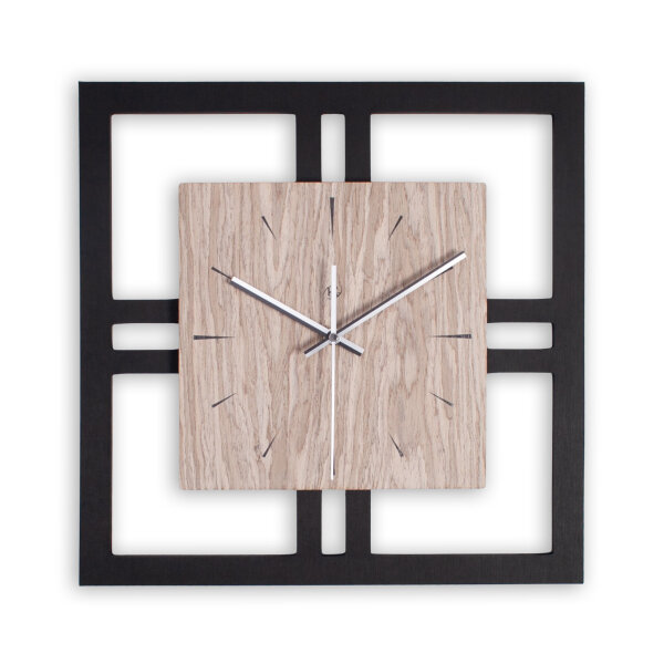Quadria – Designer-Wanduhr aus MDF mit Alu,...
