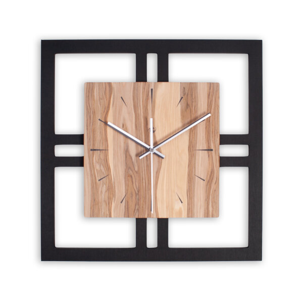 Quadria – Designer-Wanduhr aus MDF mit Alu,...
