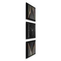 Elegance 3-teilige Designer-Wanduhr in modernem Metallic-Look | B-Ware