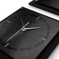 Elegance 3-teilige Designer-Wanduhr in modernem Metallic-Look | B-Ware