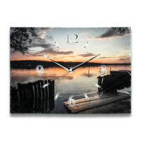 Chill Out Design-Wanduhr aus Steinguss mit leisem Uhrwerk