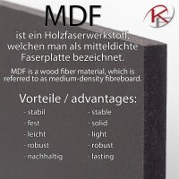 Designer Wanduhr aus Holz mit Akzent aus Eiche-Echtholzfurnier | B-Ware