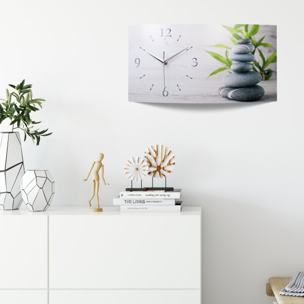 Relax Designer-Wanduhr mit leisem Uhrwerk aus Alu