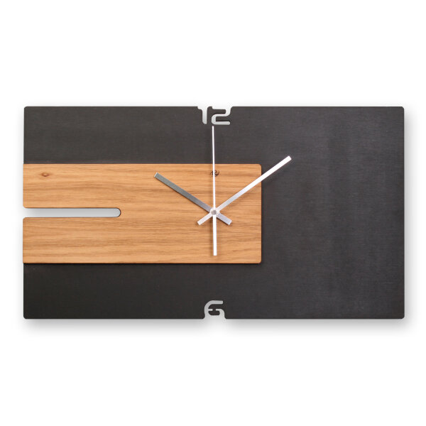 Horizora – Designer-Wanduhr aus MDF mit Alu,...