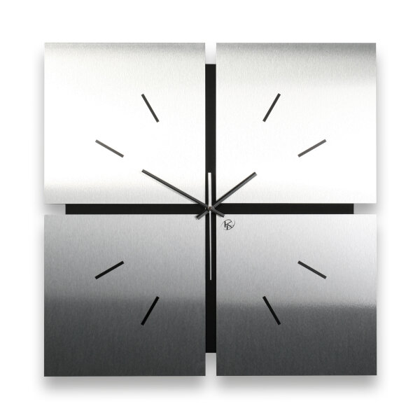 Squares – Designer-Wanduhr aus MDF mit Alu,...