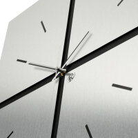 Squares – Designer-Wanduhr aus MDF mit Alu, Echtholz oder Steinfurnier