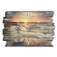 See Designer-Wanduhr aus Holz – leises Uhrwerk