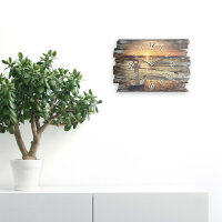 See Designer-Wanduhr aus Holz – leises Uhrwerk