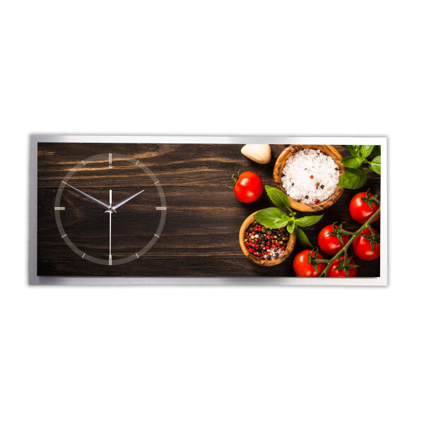 Kräuter Tomaten – 3D Design-Wanduhr mit...
