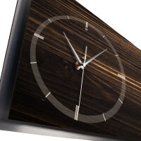 Kräuter Tomaten – 3D Design-Wanduhr mit silbernem Alu-Rahmen