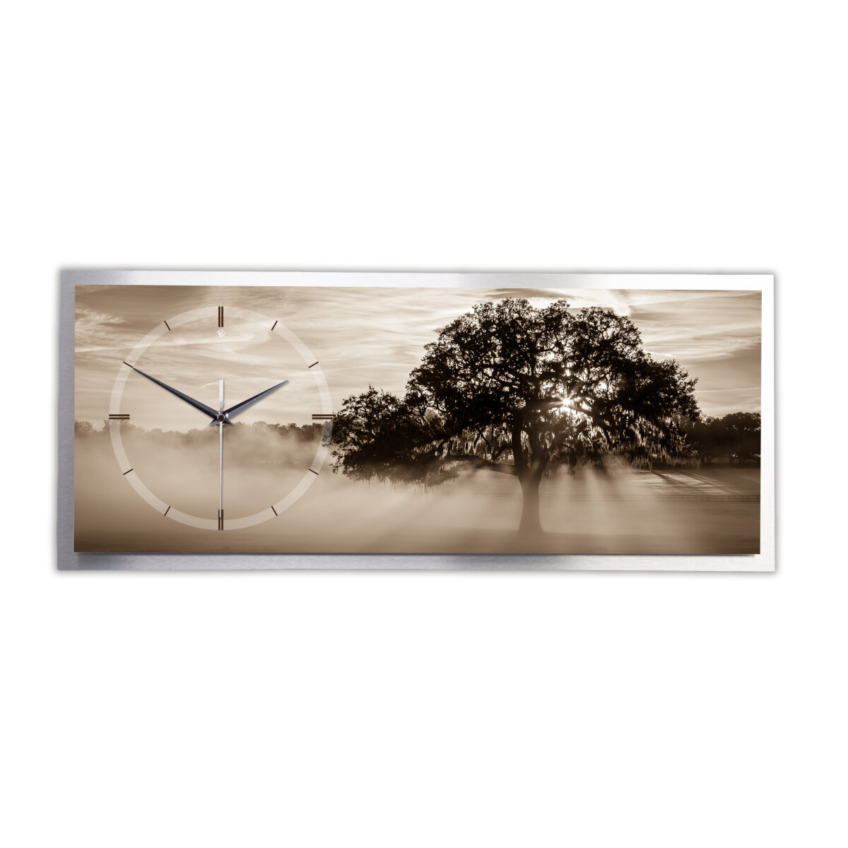 Chill Out – 3D Design-Wanduhr mit silbernem Alu-Rahmen