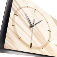 Gräser Relax – 3D Design-Wanduhr mit silbernem Alu-Rahmen