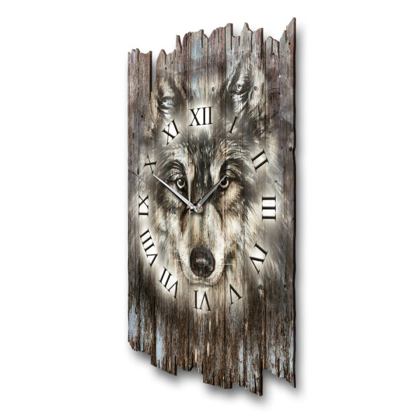 Wolf Designer-Wanduhr aus Holz – leises Uhrwerk