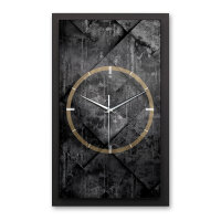 Black Structure – Vertora Metallic Wanduhr aus Alu & MDF