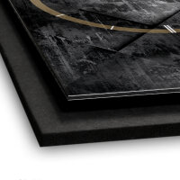 Black Structure – Vertora Metallic Wanduhr aus Alu & MDF