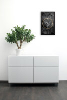 Black Structure – Vertora Metallic Wanduhr aus Alu & MDF