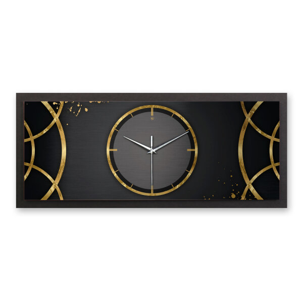 Golden Ring – Panora Metallic Wanduhr aus Alu &...