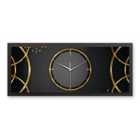 Golden Ring – Panora Metallic Wanduhr aus Alu & MDF