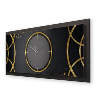 Golden Ring – Panora Metallic Wanduhr aus Alu & MDF
