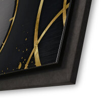 Golden Ring – Panora Metallic Wanduhr aus Alu & MDF