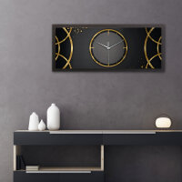 Golden Ring – Panora Metallic Wanduhr aus Alu & MDF