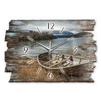 Boot Designer-Wanduhr aus Holz – leises Uhrwerk