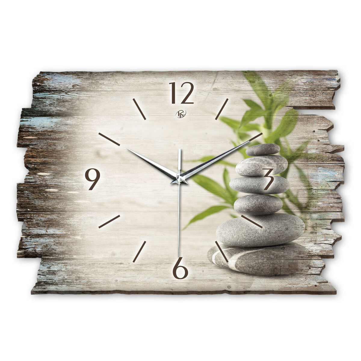 Bambus Designer-Wanduhr aus Holz – leises Uhrwerk