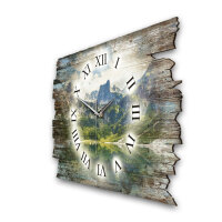 Almsee Designer-Wanduhr aus Holz – leises Uhrwerk