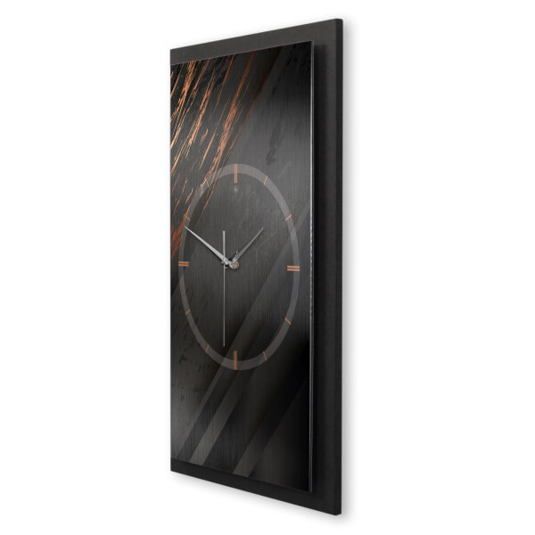 Black & Bronze – Vertora Metallic Wanduhr aus...