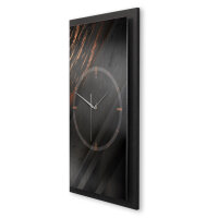 Black & Bronze – Vertora Metallic Wanduhr aus Alu & MDF