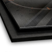 Black & Bronze – Vertora Metallic Wanduhr aus Alu & MDF