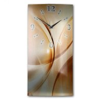 Goldline Metallic Designer-Wanduhr mit leisem Uhrwerk aus Alu