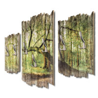 Gebogener Baum Shabby chic 3-Teiler Garderobe aus MDF