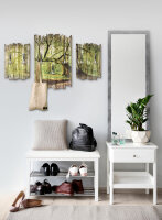 Gebogener Baum Shabby chic 3-Teiler Garderobe aus MDF