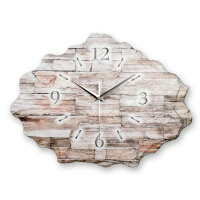 Steinoptik Design-Wanduhr aus Steinguss mit leisem Uhrwerk
