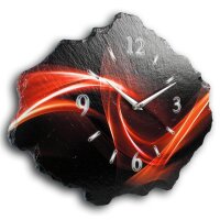 Abstrakt Design-Wanduhr aus Steinguss mit leisem Uhrwerk
