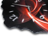 Abstrakt Design-Wanduhr aus Steinguss mit leisem Uhrwerk