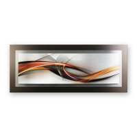 Waves – 3D Alu Metallic Wandbild aus gebürstetem Aluminium