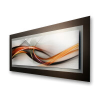 Waves – 3D Alu Metallic Wandbild aus gebürstetem Aluminium
