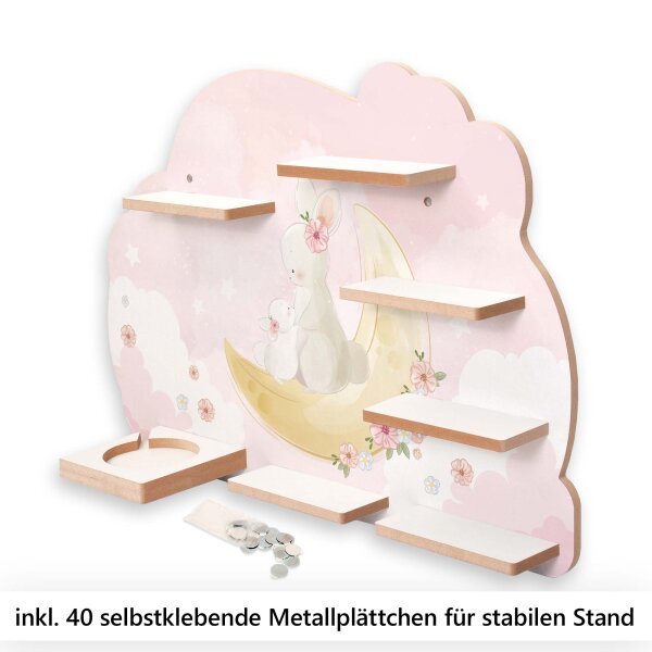 Hasenmama & Baby Musikbox-Regal aus MDF –...